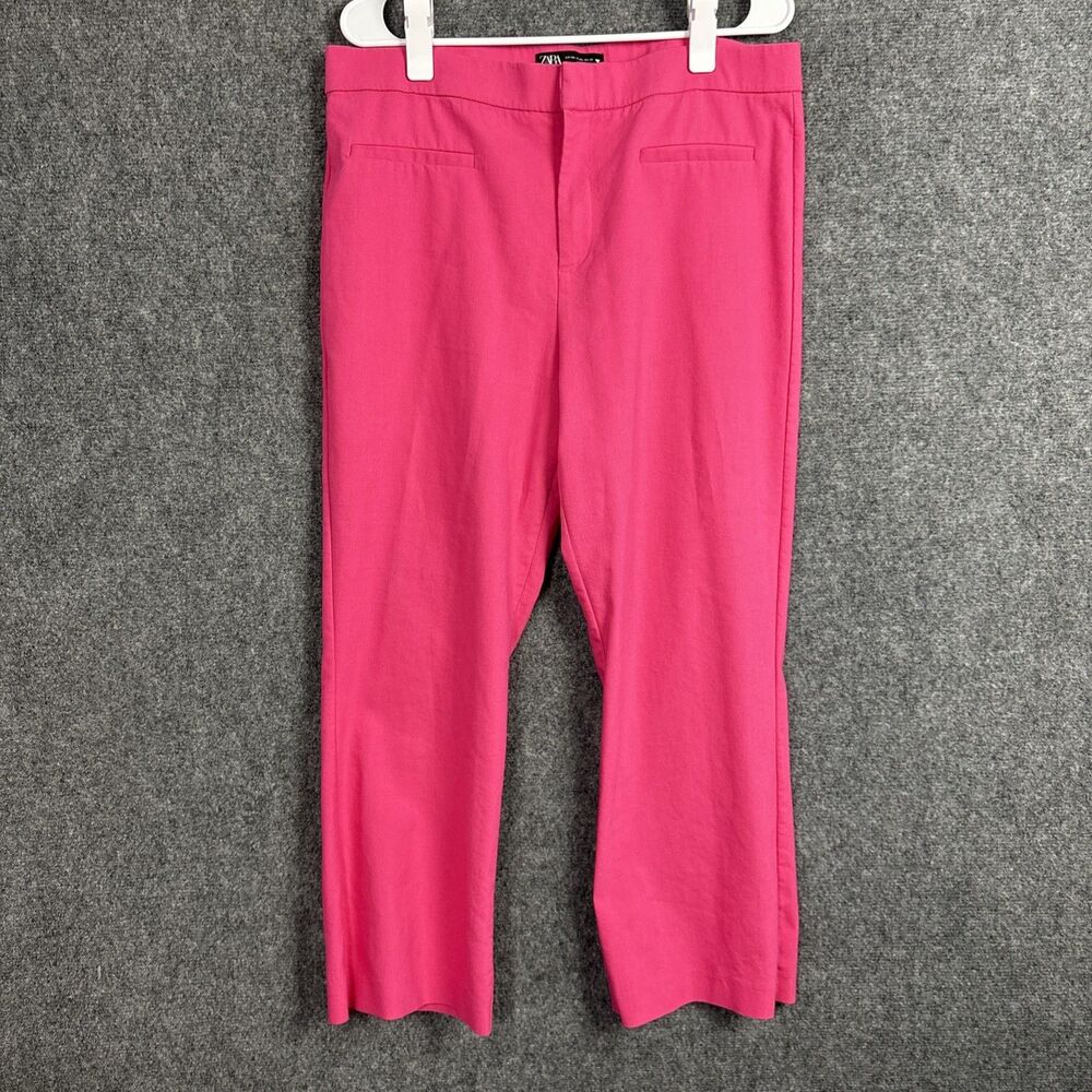 Zara Pants Womens Size XXL Pink Crop Straight Colorfull Preppy